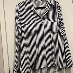 Long sleeve stripes color black and white size s brand just living